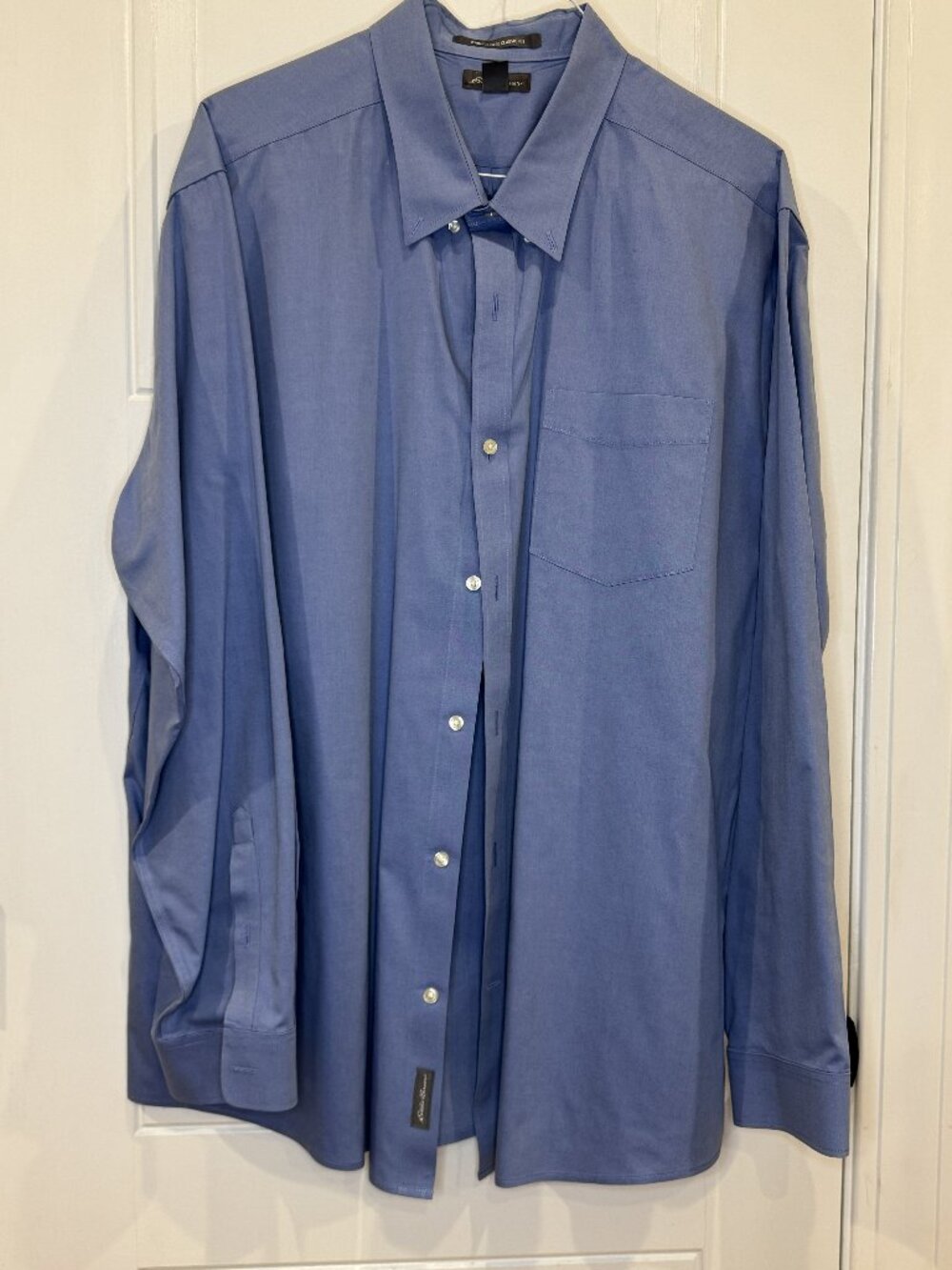 Eddie Bauer Wrinkle Free Classic Fit Blue Long Sleeve Shirt 3xl EUC 100% Cotton